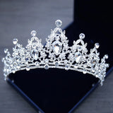 Silver Wedding Hair Tiara Crystal Crown