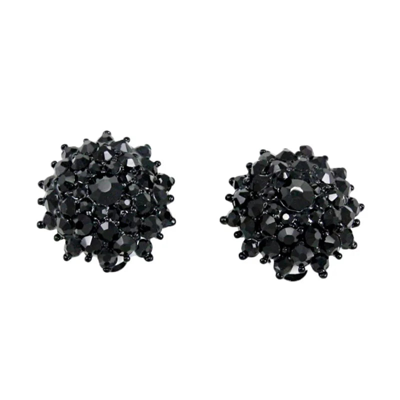 Luxury Sparkly Rhinestone Clip on Earrings