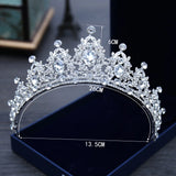 Silver Wedding Hair Tiara Crystal Crown