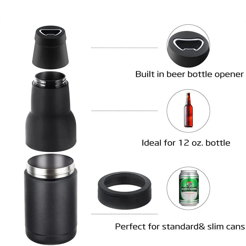 3 in 1 Stainless Steel Beer Drink Can