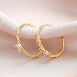 Trendy Gold Color Heart Zircon Rings Set